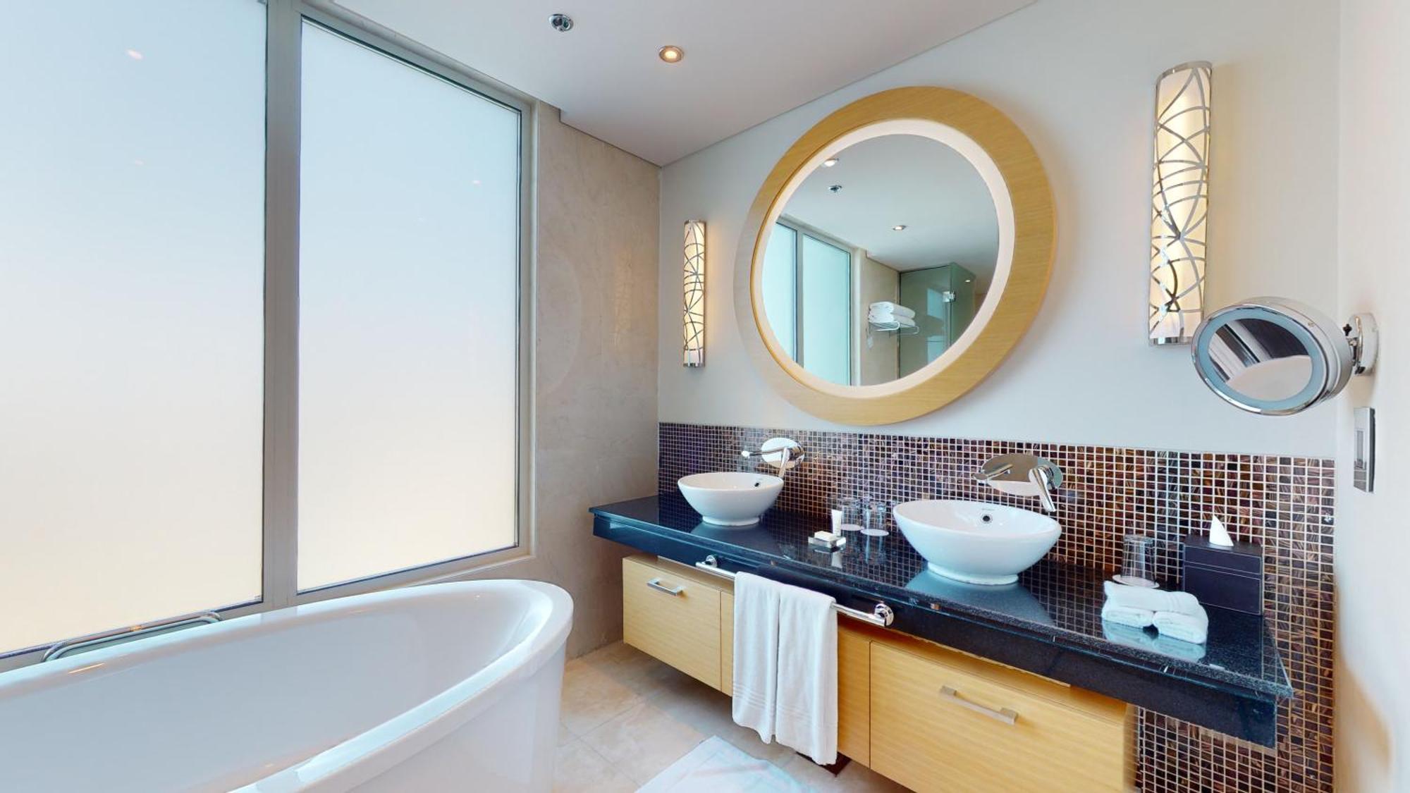 Marriott Executive Apartments Al Jaddaf, Dubai Camera foto Bathroom